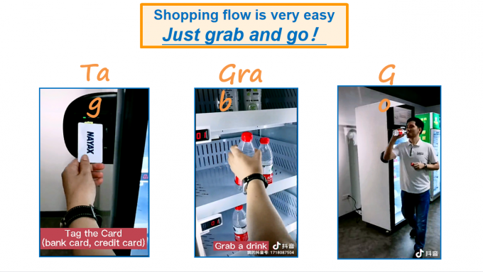 몰에서 터치 스크린 카드 판독기와 기계 냉장고 냉각 시스템을 파는 아이스크림