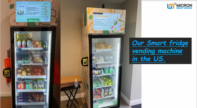 미국에서 터치 스크린 카드 판독기와 기계 냉장고 냉각 시스템을 파는 아이스크림