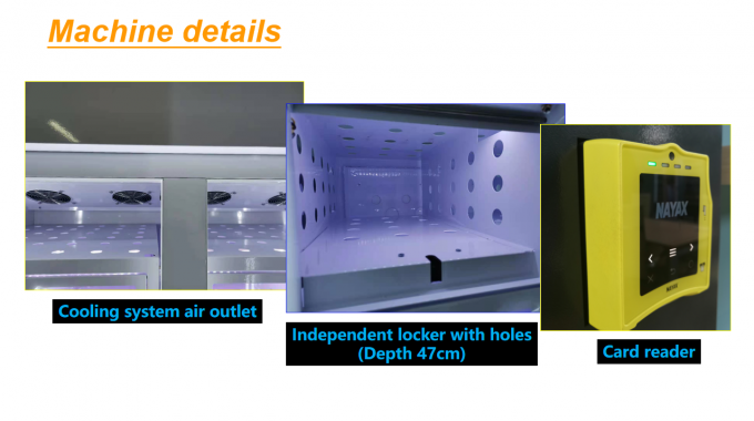 냉각 시스템과 터치 스크린 카드 판독기와 냉동육 자동 판매기