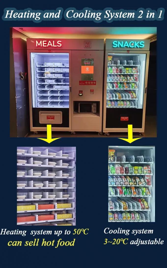 마이크론 식사 열이 가해진 푸드 자동 판매기 난방과 냉각 시스템