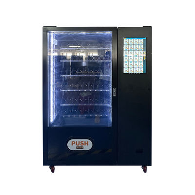 대형 포장 간식용 220V 유리 문 판매 기계 400W 용량 효율성