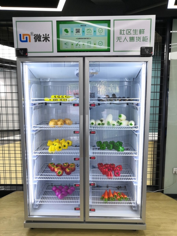 중량 의미 야채 자동 판매기 이중 도어 크레아디트 카드 결제, 현명한 냉동고, 현명한 냉각기, 마이크론