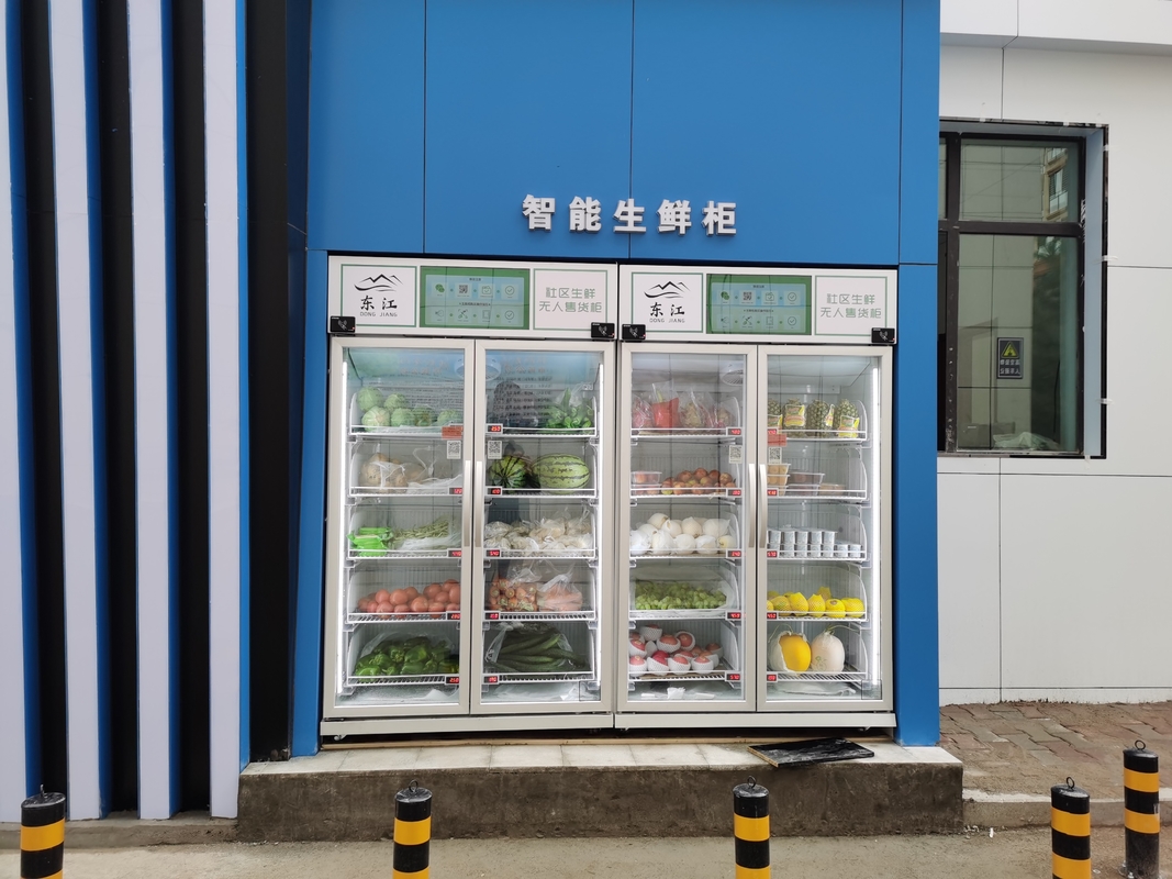 중량 의미 야채 자동 판매기 이중 도어 크레아디트 카드 결제, 현명한 냉동고, 현명한 냉각기, 마이크론