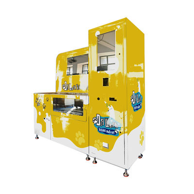 샴푸 컨디셔너가 있는 셀프 서비스 개 세탁기