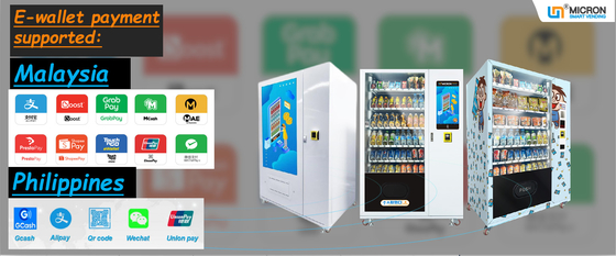 WM0-WE E-Wallet 결제와 함께 POP 자동 판매 기계 마이크로 스마트 자동 판매 기계 말레이시아